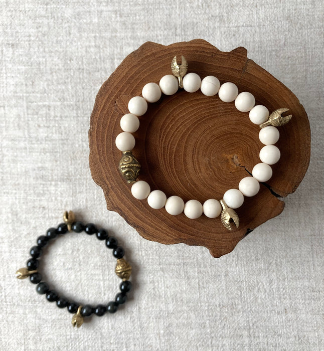 Brass Bell Bracelet Stack