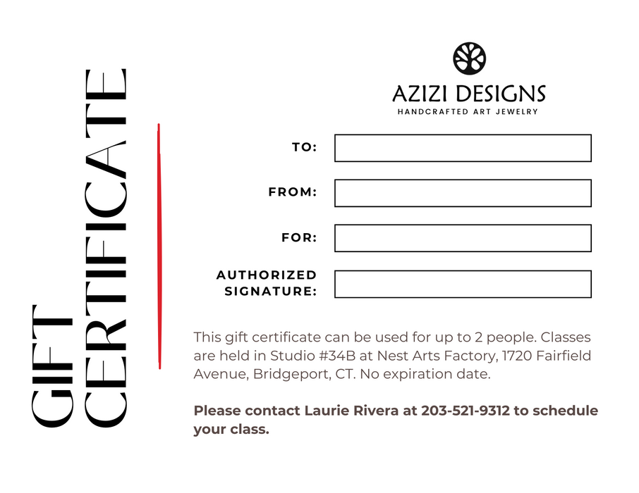Private Class Gift Certificate