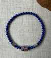 Lapis and Antique Millefiori Bead Bracelet