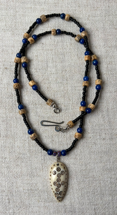Lapis Shaman Pendant Necklace
