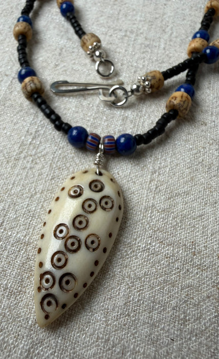 Lapis Shaman Pendant Necklace