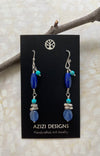 Lapis, Kyanite, Turquoise Earrings-1