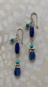 Lapis, Kyanite, Turquoise Earrings-2