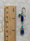 Lapis, Kyanite, Turquoise Earrings-3