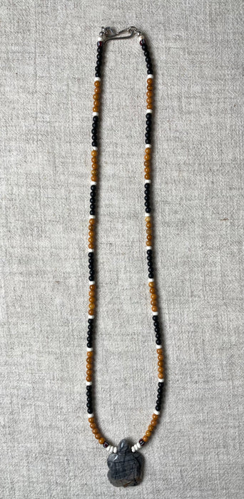 Picassco Jasper Carved Turtle Necklace
